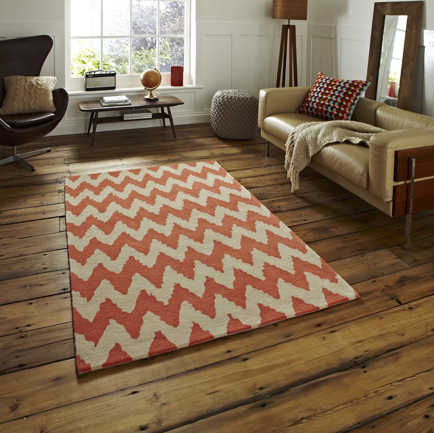Modern Zig Zag Floor Rug 100 Premium Acrylic Hand Tufted Stylish
